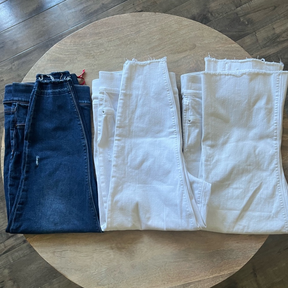 Spanx Women's Jeans bundle Blue and White 3x